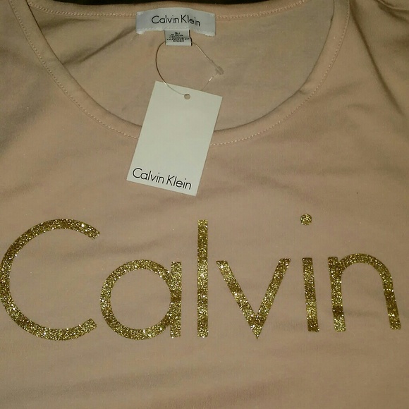 Calvin Klein Gold Logo Tee - Picture 2 of 2